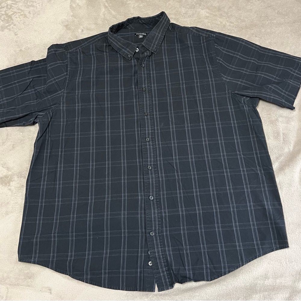 Black Big and tall shirt for men GEORGE 2XL